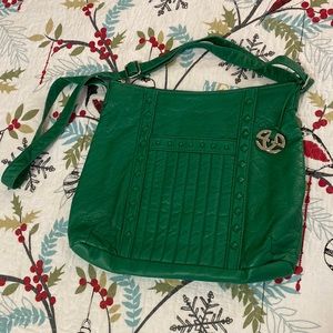 Marc Ecko green faux leather purse